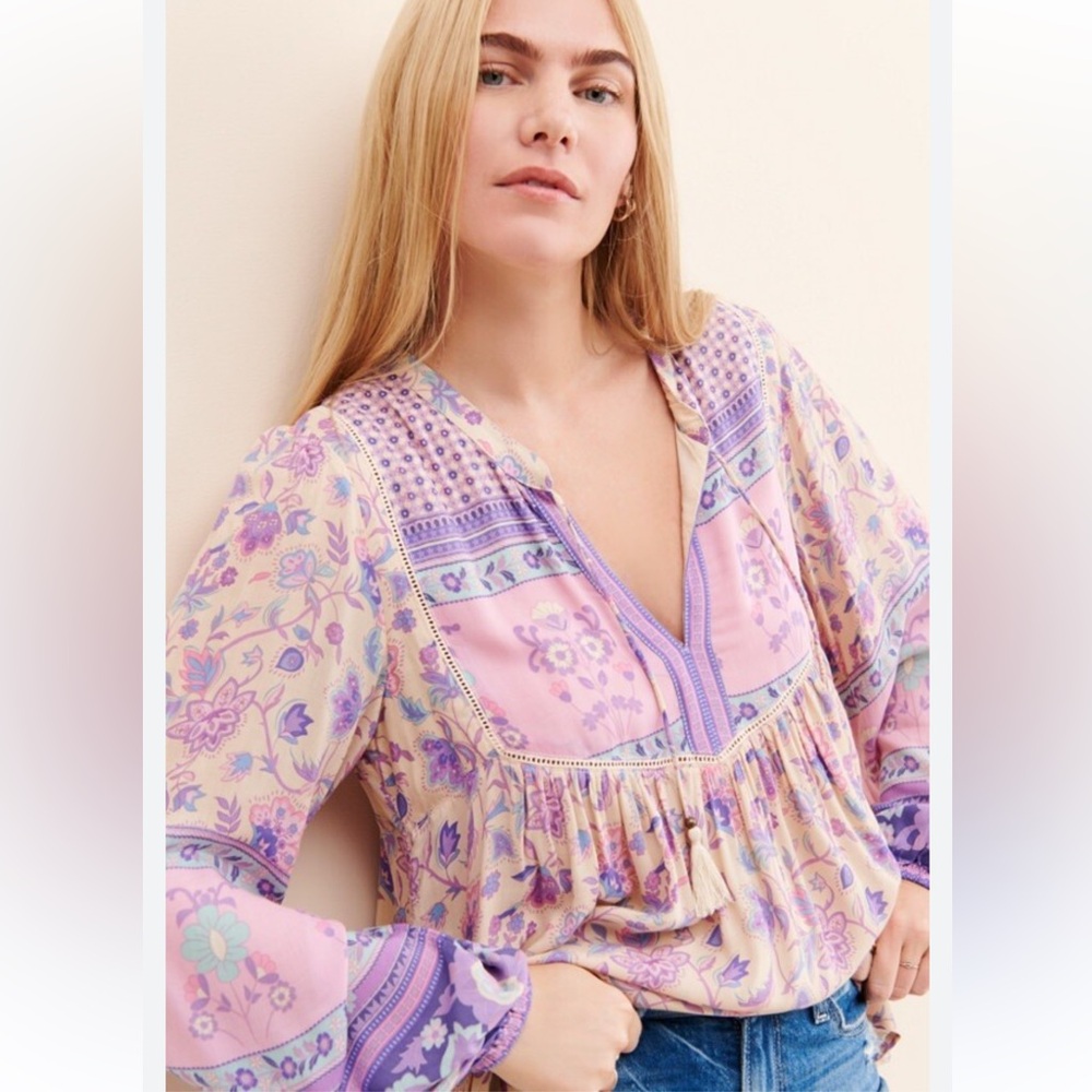 Spell & The Gypsy Collective Portobello Road Blouse in the lavender size XS